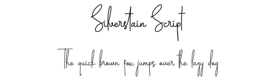 Silverstain Script — Script Handwritten Font