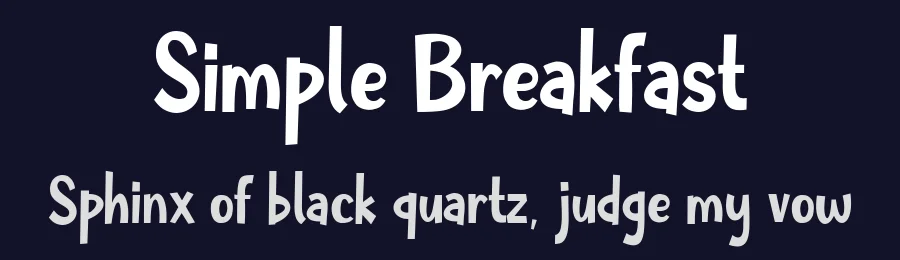 Simple Breakfast by Joe Letter — Display Font — thumbnail 2