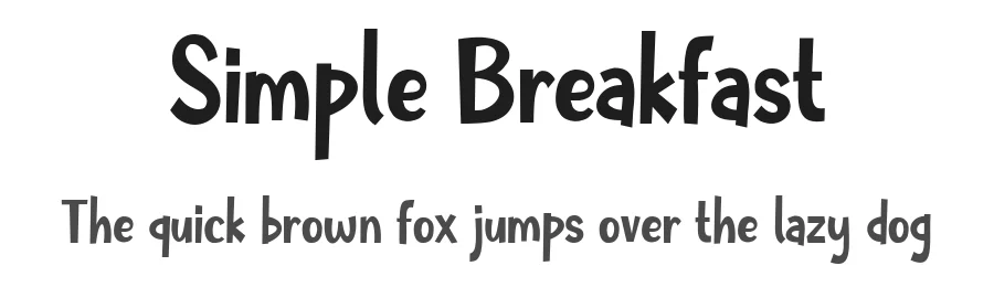 Simple Breakfast by Joe Letter — Display Font