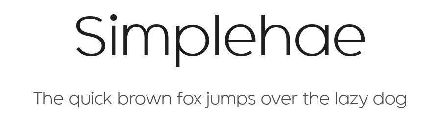 Simplehae by Cafe24 thkim, hmlim, mnelim, nhlee, sslee, sskim, smlim, yjkim, sdjeong, hskwak & 4IRTF — Script Handwritten Font