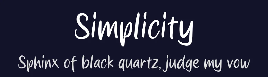 Simplicity by MJType (Muhamad Junaid) www.mjtype.com — Script Handwritten Font — thumbnail 2