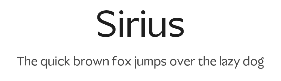 Sirius by Laurent Müller — Sans Serif Font