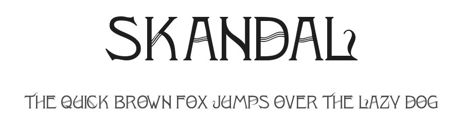 Skandal by Peter Wiegel CAT-Fonts β Display Font