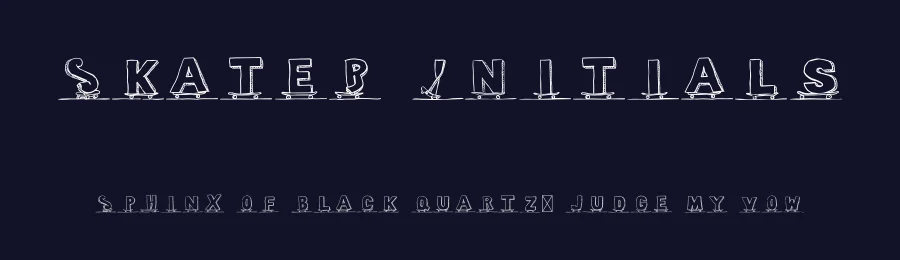 SkateR Initials — Script Handwritten Font — thumbnail 2
