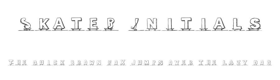SkateR Initials — Script Handwritten Font