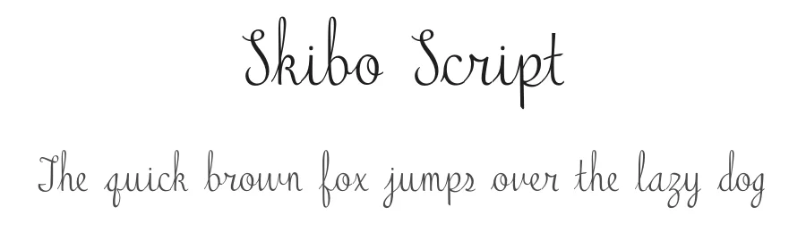 Skibo Script — Script Handwritten Font
