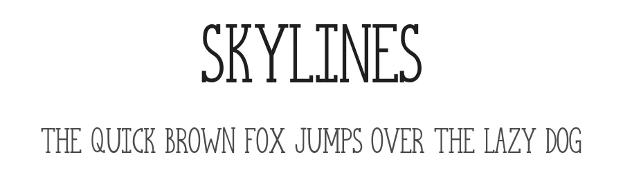 Skylines — Slab Serif Font