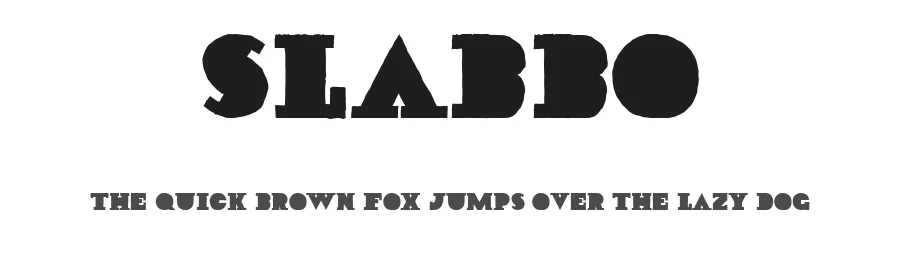 Slabbo — Slab Serif Font