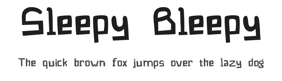 Sleepy Bleepy — Script Handwritten Font
