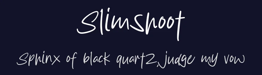 Slimshoot by MJType (Muhamad Junaid) www.mjtype.com — Script Handwritten Font — thumbnail 2