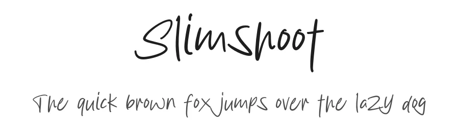 Slimshoot by MJType (Muhamad Junaid) www.mjtype.com — Script Handwritten Font