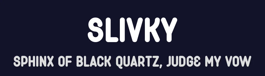 Slivky by Slava Antipov — Display Font — thumbnail 2
