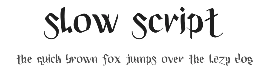 Slow Script by Rory King — Script Handwritten Font