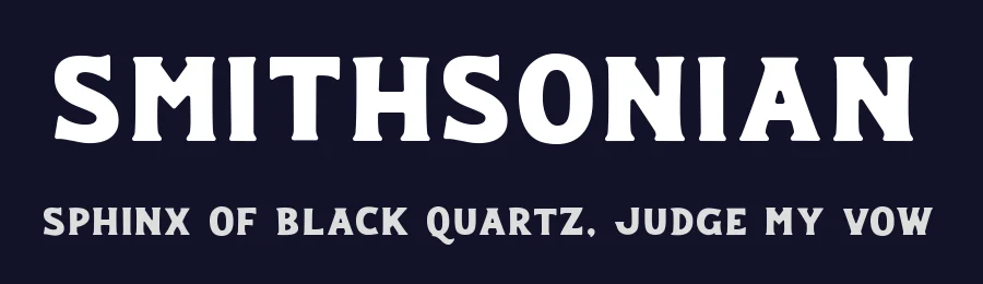 Smithsonian by alexaType — Display Font — thumbnail 2