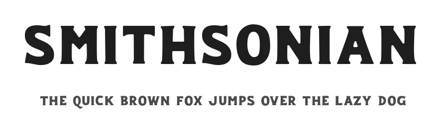 Smithsonian by alexaType — Display Font