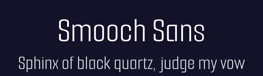 Smooch Sans by Robert E. Leuschke — Sans Serif Font — thumbnail 2