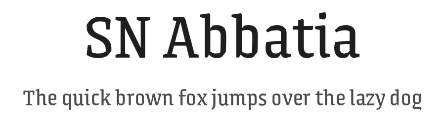 SN Abbatia by Sans Nom: Eduardo Aire, Gabriel Pulpo, Isaías Loaiza, Jorge Campos, Mario Balcazar — Serif Font