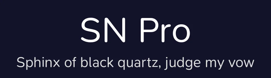 SN Pro by Tobias Whetton — Sans Serif Font — thumbnail 2