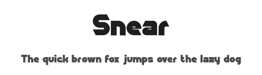 Snear by Jamaludin Achmad Sahestya Dharma — Display Font