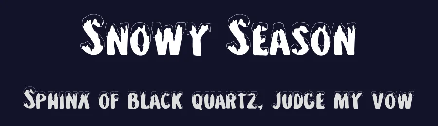 Snowy Season by Sahirul — Display Font — thumbnail 2