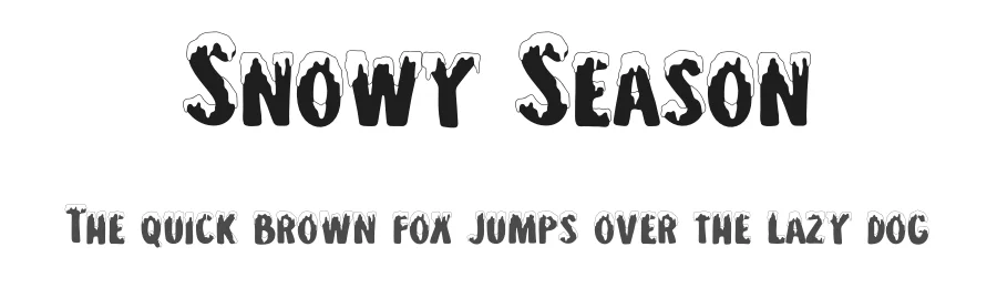 Snowy Season by Sahirul — Display Font