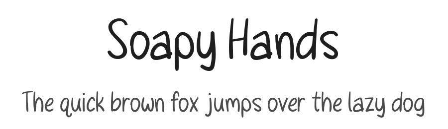 Soapy Hands by Sara Linsley — Script Handwritten Font