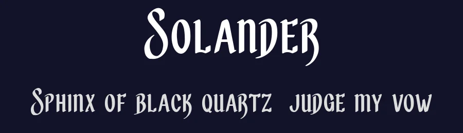 Solander by Patria Ari Wijonarko — Display Font — thumbnail 2