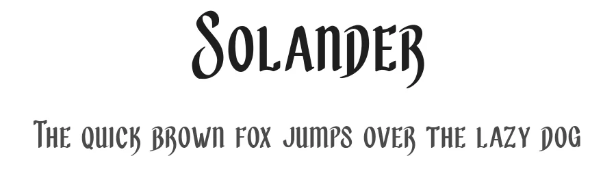 Solander by Patria Ari Wijonarko — Display Font