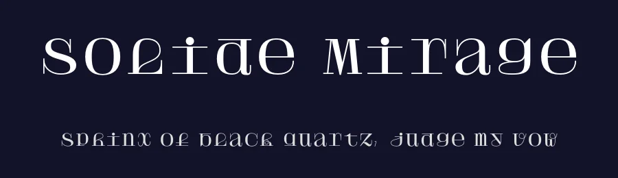 Solide Mirage by Jeremy Landes, Walid Bouchouchi, George Triantafyllakos — Serif Font — thumbnail 2