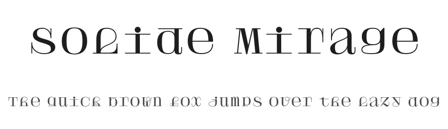 Solide Mirage by Jeremy Landes, Walid Bouchouchi, George Triantafyllakos — Serif Font