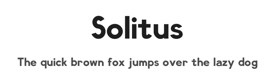 Solitus — Sans Serif Font