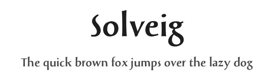 Solveig by Nathanael Bonnell β Sans Serif Font