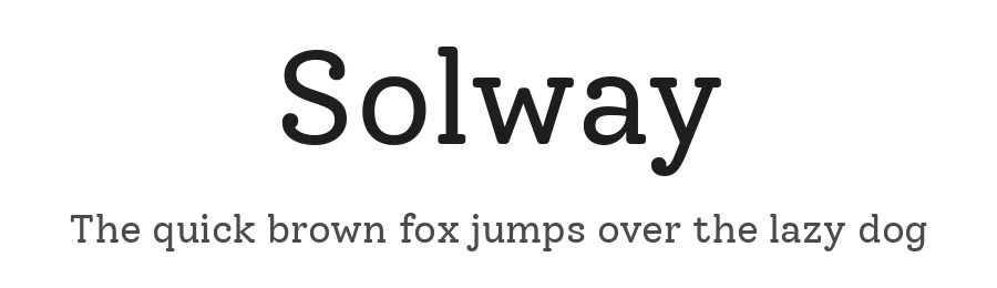 Solway by Mariya V. Pigoulevskaya — Slab Serif Font
