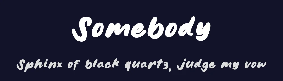 Somebody by MJType (Muhamad Junaid) www.mjtype.com — Script Handwritten Font — thumbnail 2
