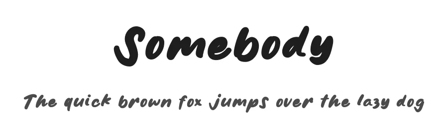 Somebody by MJType (Muhamad Junaid) www.mjtype.com — Script Handwritten Font