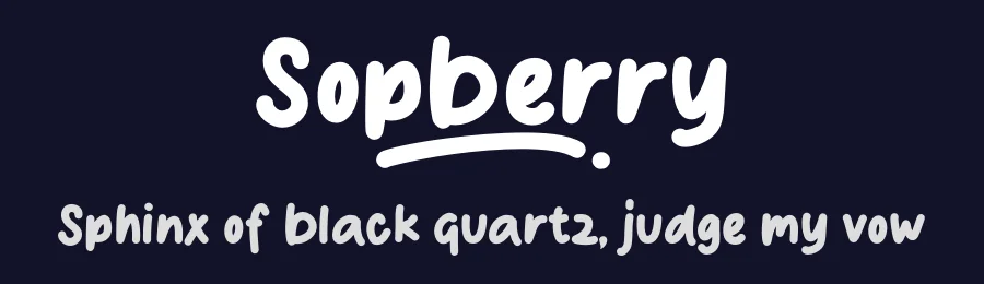 Sopberry by MJType (Muhamad Junaid) www.mjtype.com — Script Handwritten Font — thumbnail 2