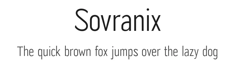 Sovranix by Alexey Ryabov — Sans Serif Font