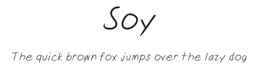 Soy — Script Handwritten Font