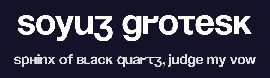 Soyuz Grotesk by The Temporary State — Display Font — thumbnail 2