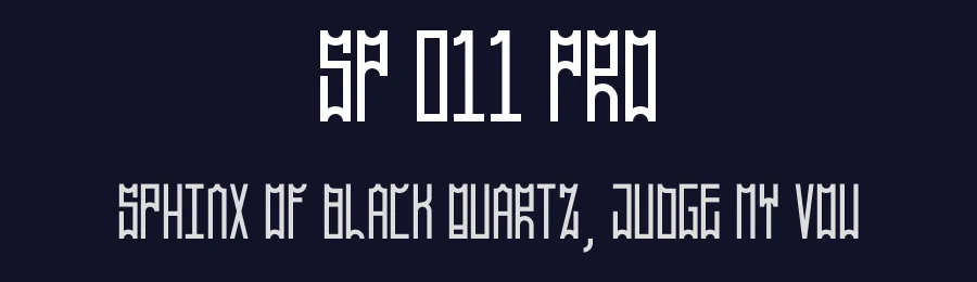 SP 011 Pro by Rafael Nascimento — Display Font — thumbnail 2