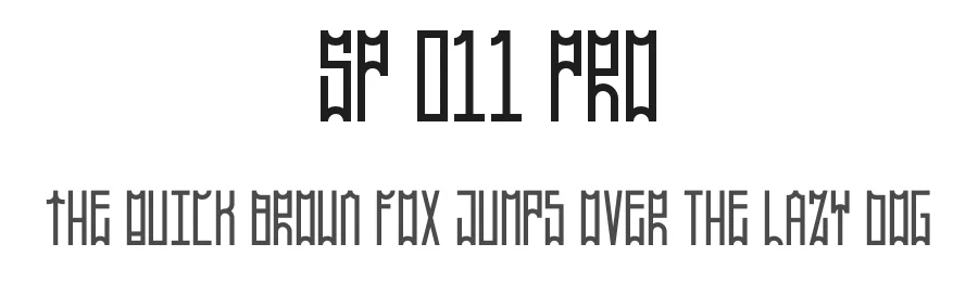 SP 011 Pro by Rafael Nascimento โ Display Font