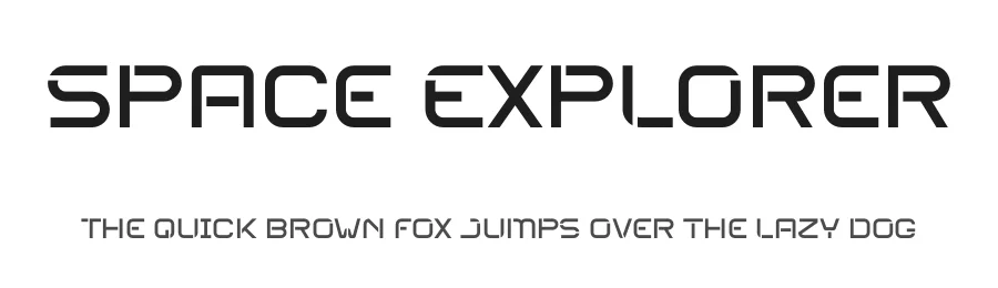 Space Explorer by Sahirul — Display Font