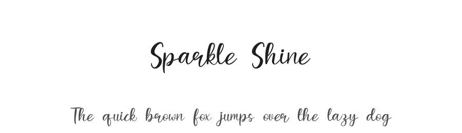Sparkle Shine — Script Handwritten Font