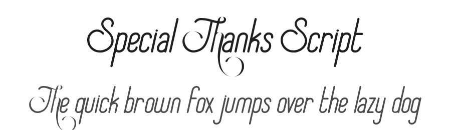 Special Thanks Script by Memet Saputro β Script Handwritten Font