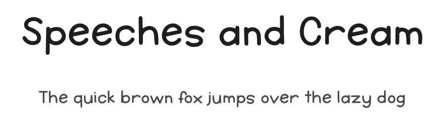 Speeches and Cream by Victoria Douglas — Script Handwritten Font