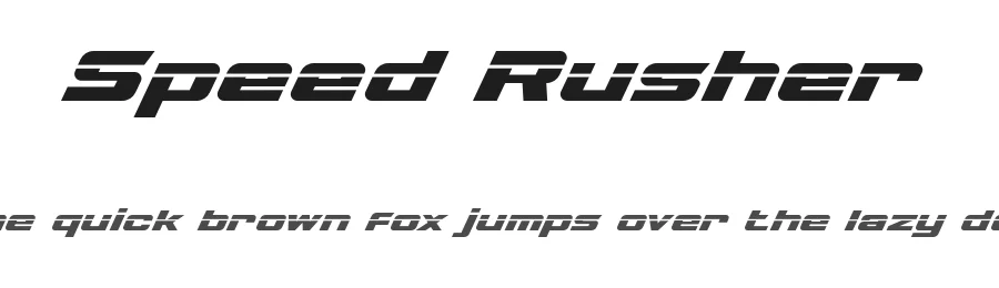 Speed Rusher by KIYA — Display Font