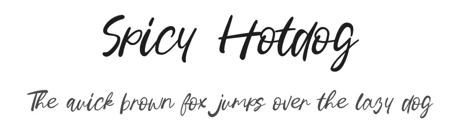 Spicy Hotdog by Khurasan — Script Handwritten Font