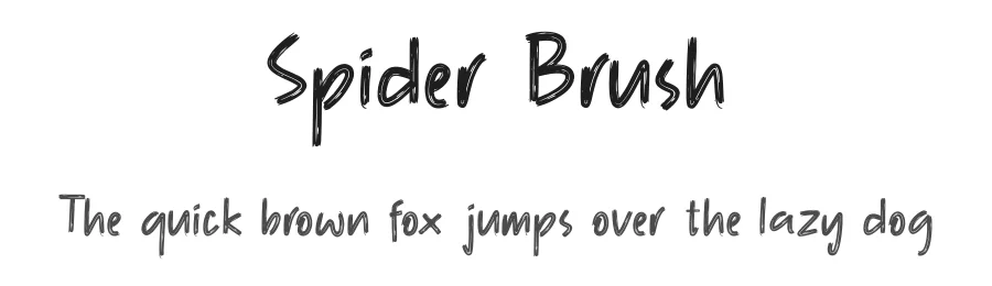 Spider Brush — Script Handwritten Font