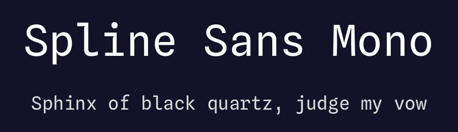 Spline Sans Mono by Eben Sorkin, Mirko Velimirovic — Sans Serif Font — thumbnail 2