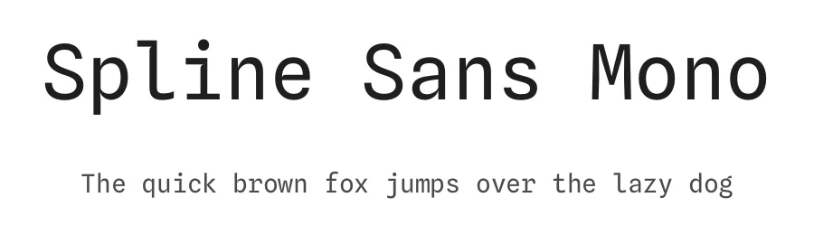 Spline Sans Mono by Eben Sorkin, Mirko Velimirovic β Sans Serif Font
